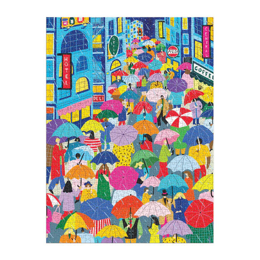 GALISON Umbrella Lane 1000 Piece Puzzle in Square Box