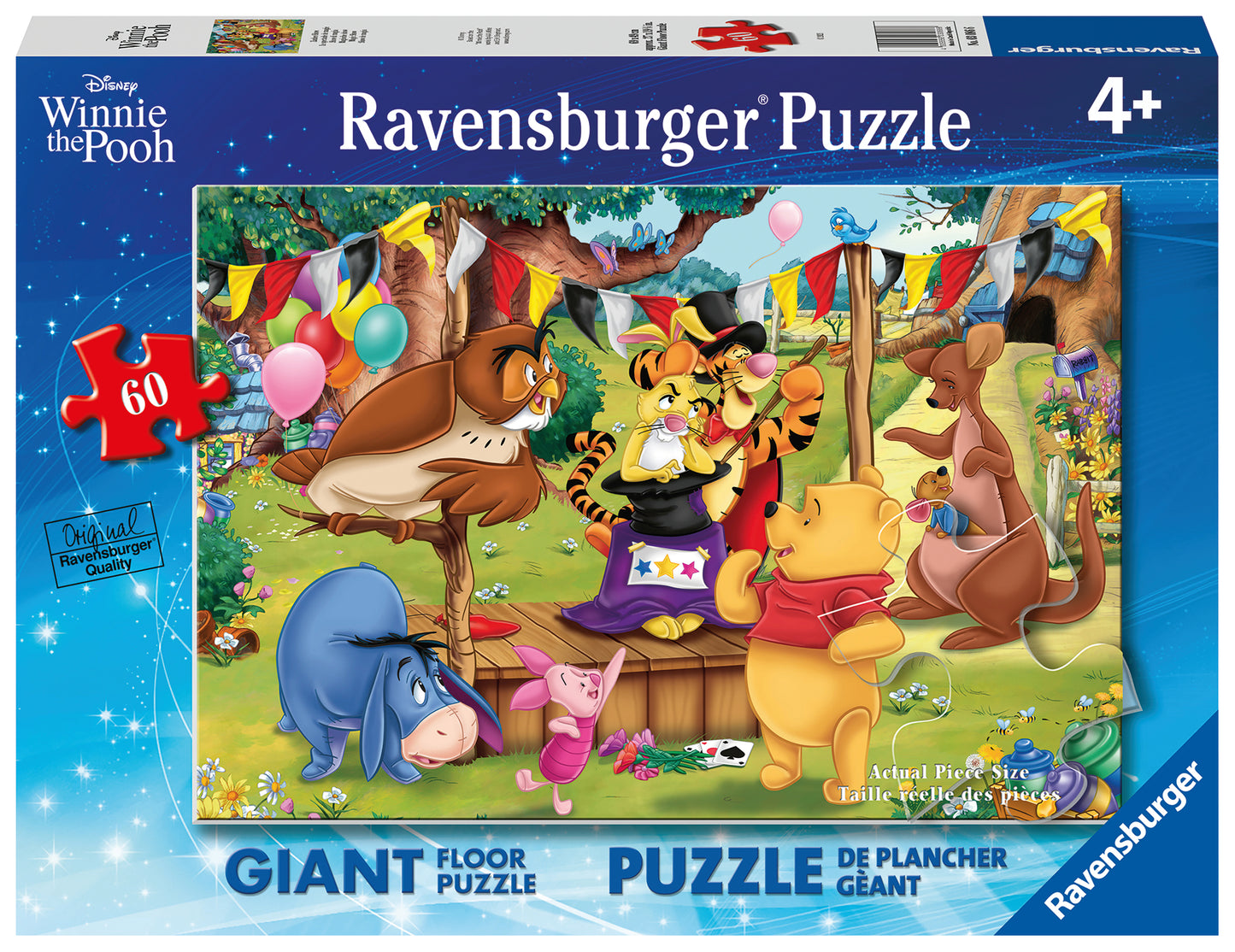 RAVENSBURGER Pooh Magic Show 60 pc Floor Puzzle