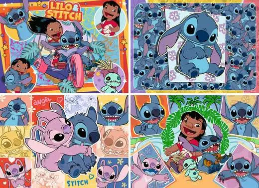RAVENSBURGER Disney Stitch, Children's puzzle 4x100 pieces