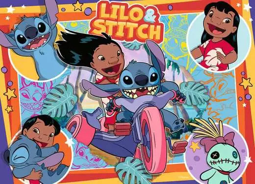 RAVENSBURGER Disney Stitch, Children's puzzle 4x100 pieces