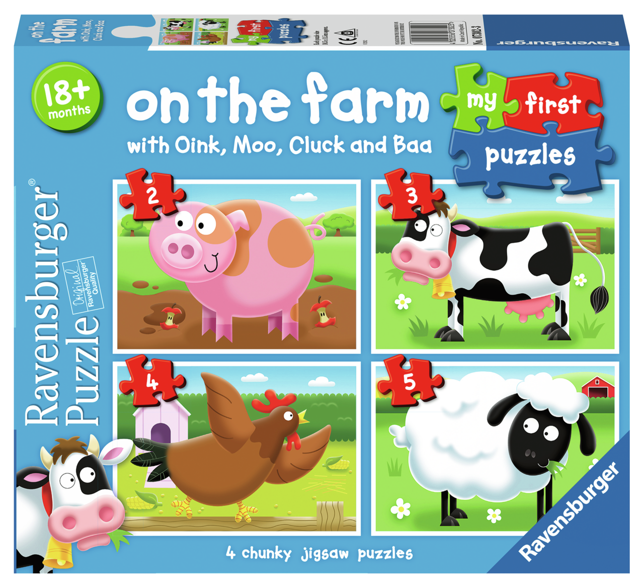 RAVENSBURGER MFP On The Farm 2, 3, 4, 5 pc Puzzles