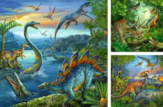 RAVENSBURGER Dinosaur Fascination 3x49 pc Puzzle