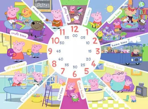 RAVENSBURGER Peppa Pig Tell the Time 60 Pc Puzzle