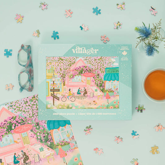 VILLAGER City in Bloom | 1000-Piece Puzzle for Adults | Designed in Canada by Ginger Deverell