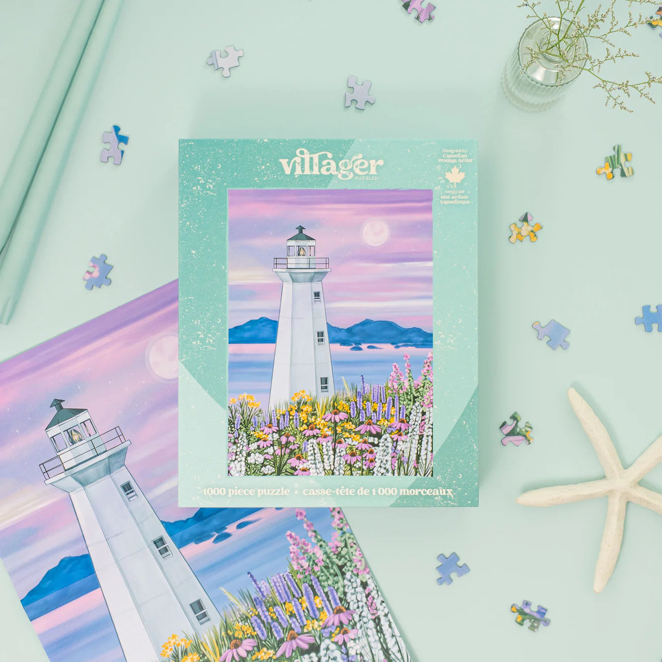 VILLAGER Harbour Lighthouse| 1000-Piece Puzzle for Adults | Designed in Canada by Susie Armstrong