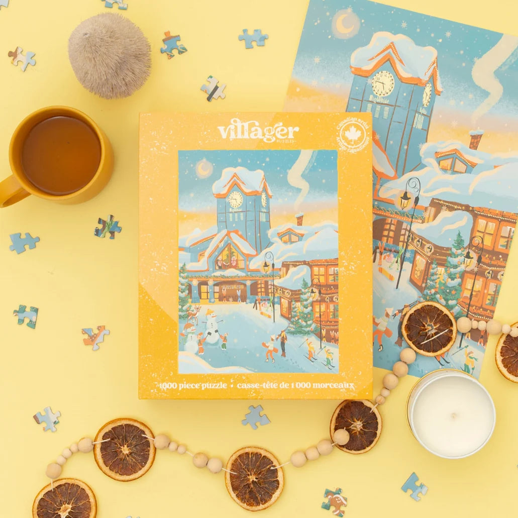 VILLAGER, Ski Resort | 1000-Piece Puzzle for Adults | Designed in Canada by Capri Sadler