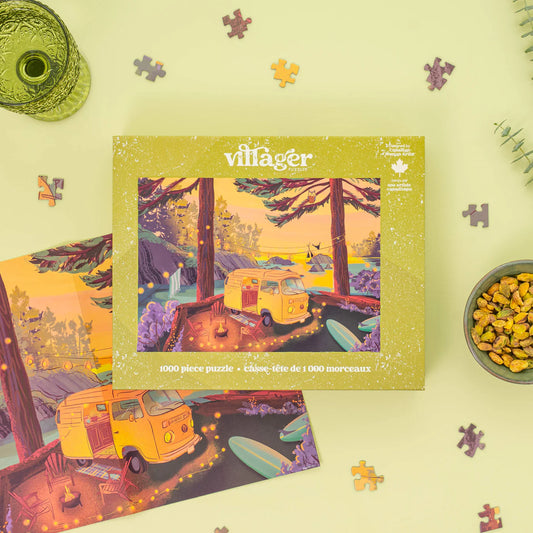 VILLAGER Twilight Campsite | 1000-Piece Puzzle for Adults | Designed in Canada by Capri Sadler