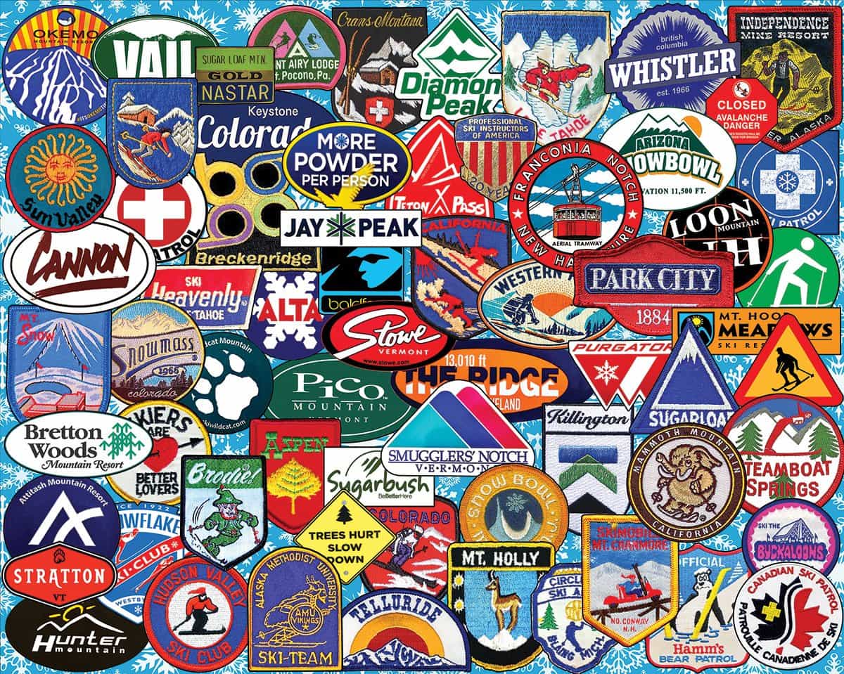 WHITE MOUNTAIN Ski Badges (1191pz) 1000 PCS