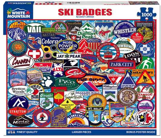 WHITE MOUNTAIN Ski Badges (1191pz) 1000 PCS