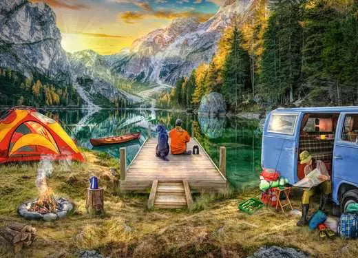 Ravensburger, Calm Campsite, 1000 pieces