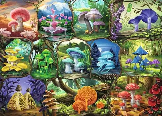 RAVENSBURGER Nathanael Mortensen: Beautiful Mushrooms 1000 pc Puzzle