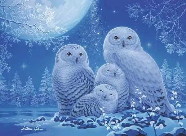 Ravensburger Glow in the Dark: Owls in the Moonlight 500 pc Puzzle