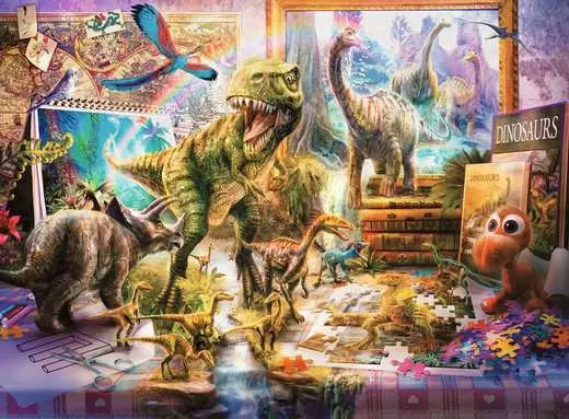 RAVENSBURGER Dinosaur Escape, Children's puzzle 100 XXL pieces