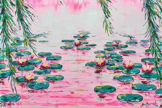 RAVRNSBURGER Pink Water Lilies 4000 Pc Puzzle