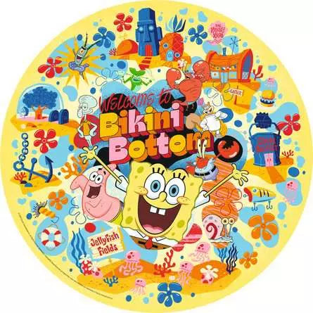 RAVENSBURGER Spongebob Squarepants 500 Pc Round Puzzle FF26
