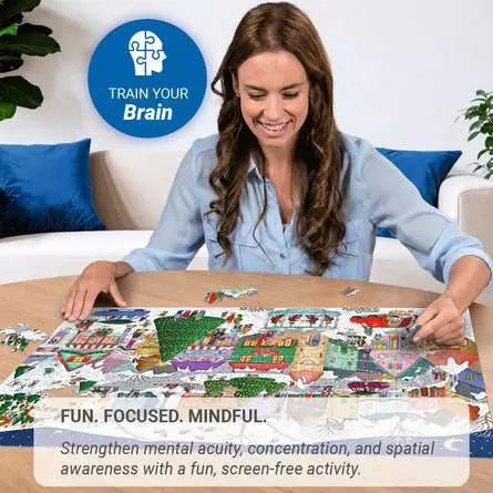 RAVENSBURGER, Christmas Town, 1000 pieces