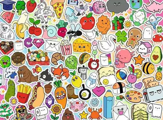 RAVENSBURGER Cute Kawaii Chaos 500 Pc Puzzle