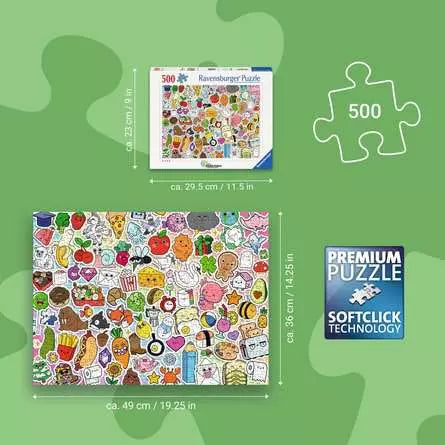 RAVENSBURGER Cute Kawaii Chaos 500 Pc Puzzle