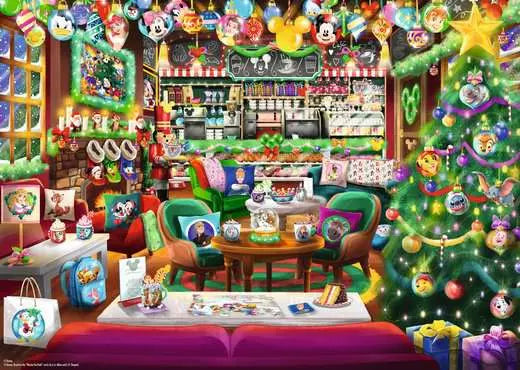 RAVENSBURGER, Disney - Disney Christmas Cafe, 1000 pieces