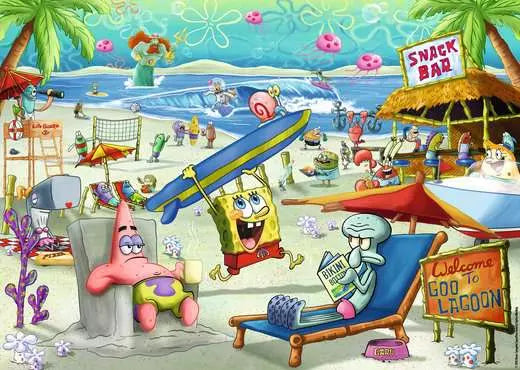RAVENSBURGER Spongebob Beach Fun at the Goo Lagoon 1000 Pc Puzzle
