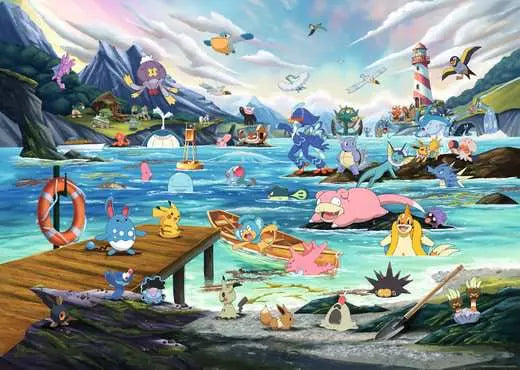 Ravensburger, Pokemon, Vaporeon and Temperate Marine, 1000 pieces