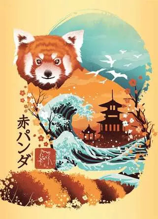 RAVENSBURGER Cat Warrior, Red Panda & Dragon 3x100pc Mini Puzzl