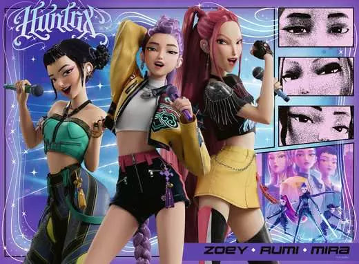 RAVENSBURGER KPop Demon Hunters - Happy fans, happy Honmoon! 100 pc Puzzle