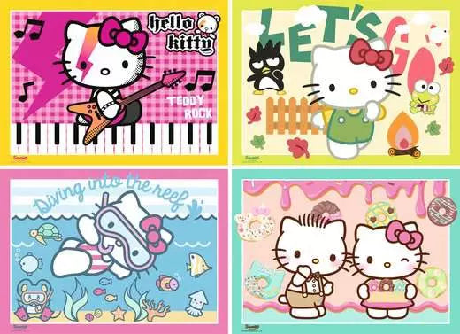 RAVENSBURGER Hello Kitty Bumper Pack 4x100 pc Puzzles