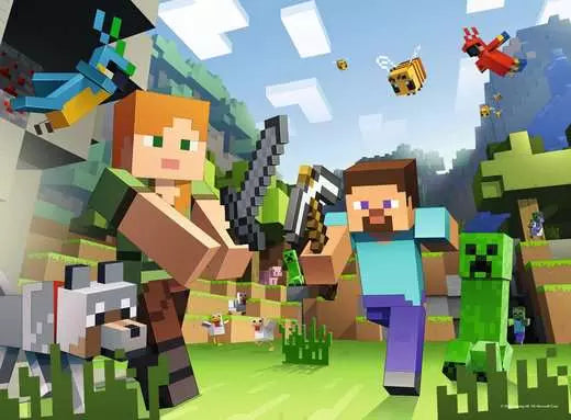 RAVENSBURGER Minecraft - Steve und Alex 100 pc Puzzle