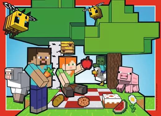 RAVENSBURGER, Realms & Adventures, Minecraft 4x100 Pc Puzzle