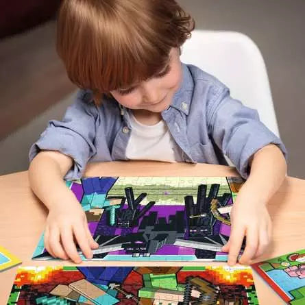 RAVENSBURGER, Realms & Adventures, Minecraft 4x100 Pc Puzzle