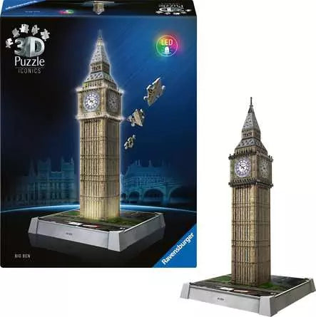 RAVENSBURGER, Iconics 3D, Big Ben- with light, 216 pieces