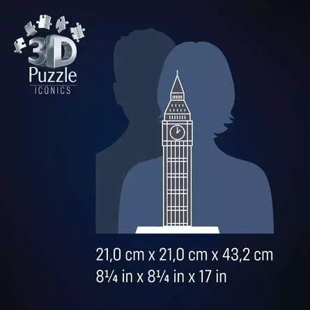 RAVENSBURGER, Iconics 3D, Big Ben- with light, 216 pieces
