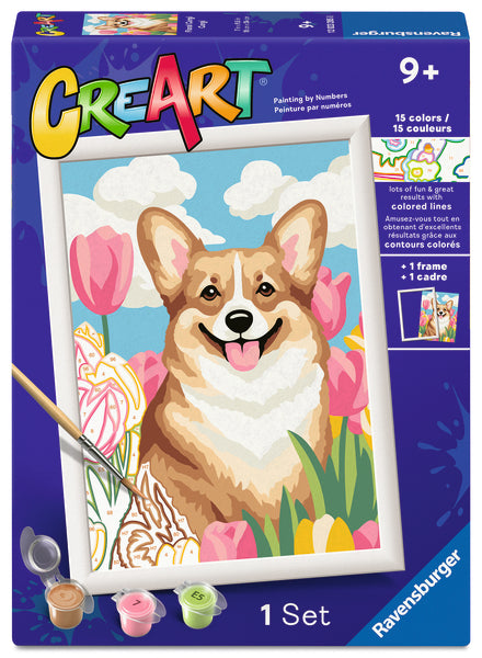 RAVENSBURGER CreArt: Floral Corgi 18x24cm