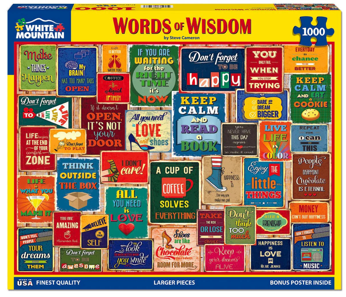 WHITE MOUNTAIN Words Of Wisdom (1607pz) 1000 PCS