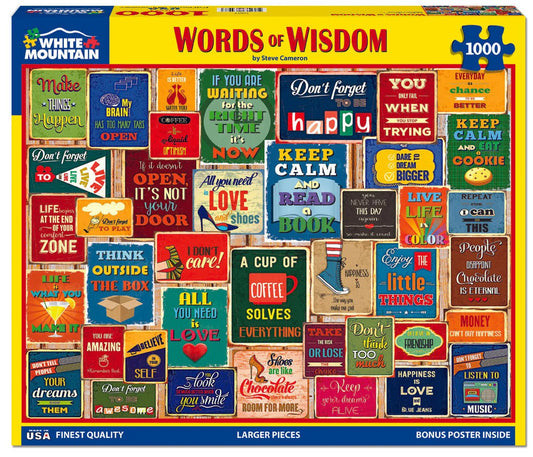 WHITE MOUNTAIN Words Of Wisdom (1607pz) 1000 PCS