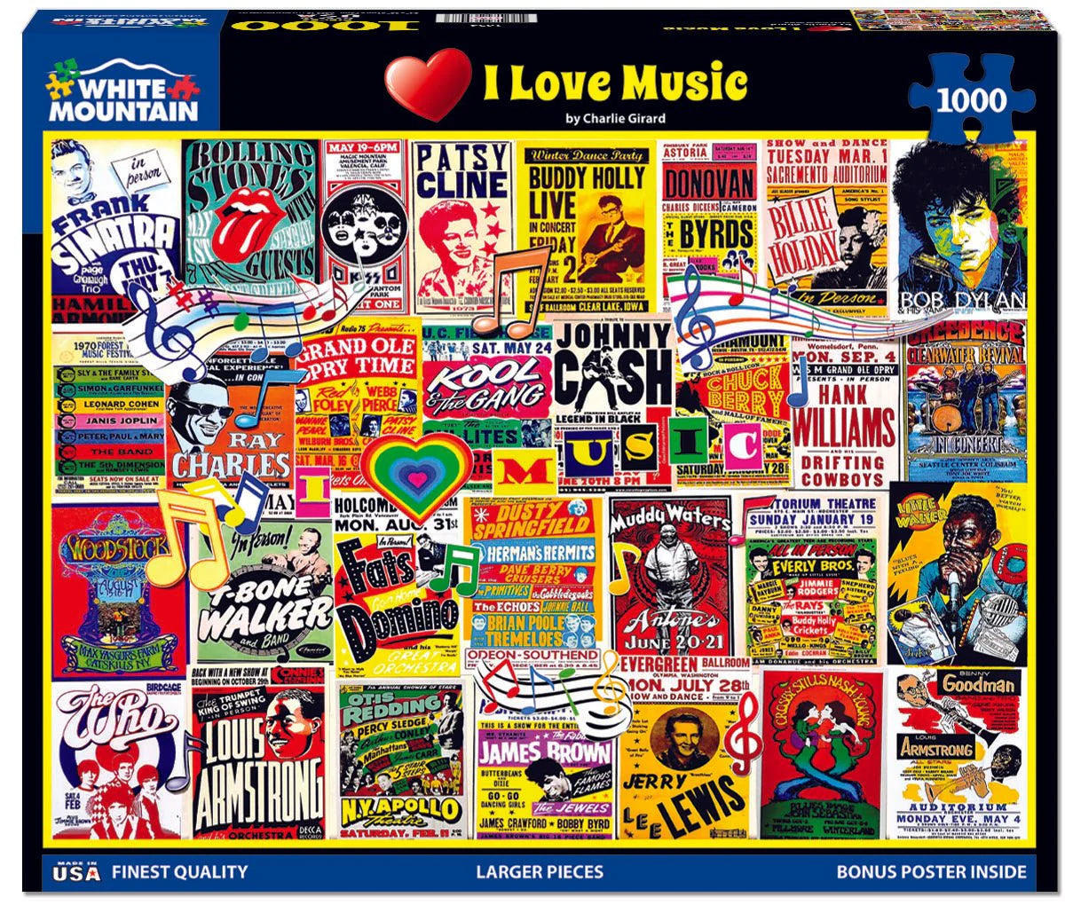 WHITE MOUNTAIN I Love Music (1634pz) 1000 PCS