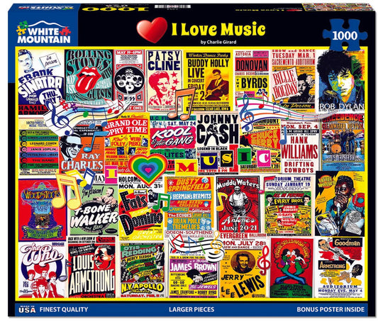 WHITE MOUNTAIN I Love Music (1634pz) 1000 PCS