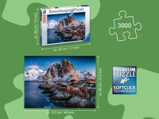 RAVENSBURGER Norway: Hamnoy, Lofoten 3000 pc Puzzle