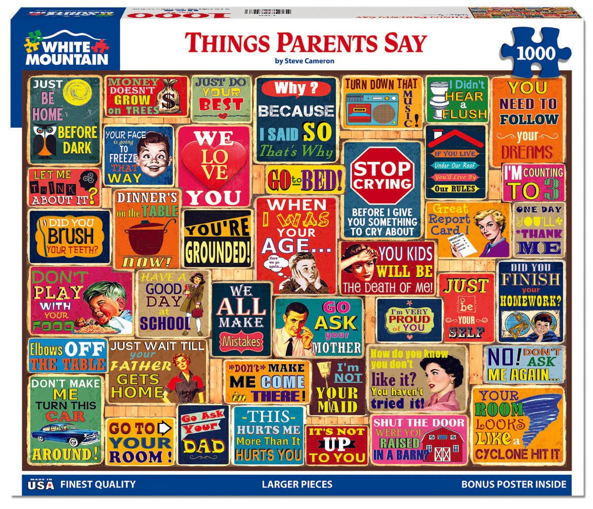 WHITE MOUNTAIN Things Parents Say (1760pz) 1000 PCS