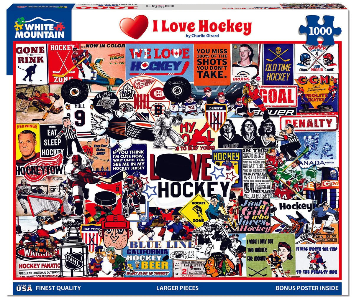 WHITE MOUNTAIN I Love Hockey (1770pz) 1000 PCS