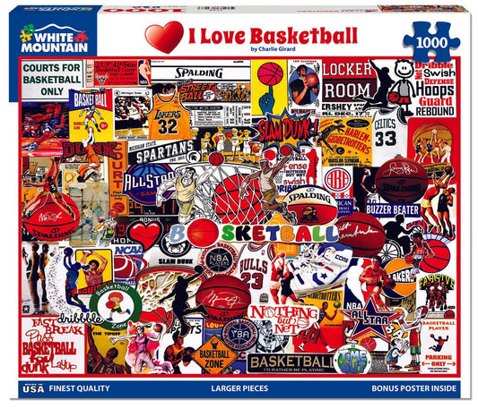 WHITE MOUNTAIN  I Love Basketball (1772pz) 1000 PCS