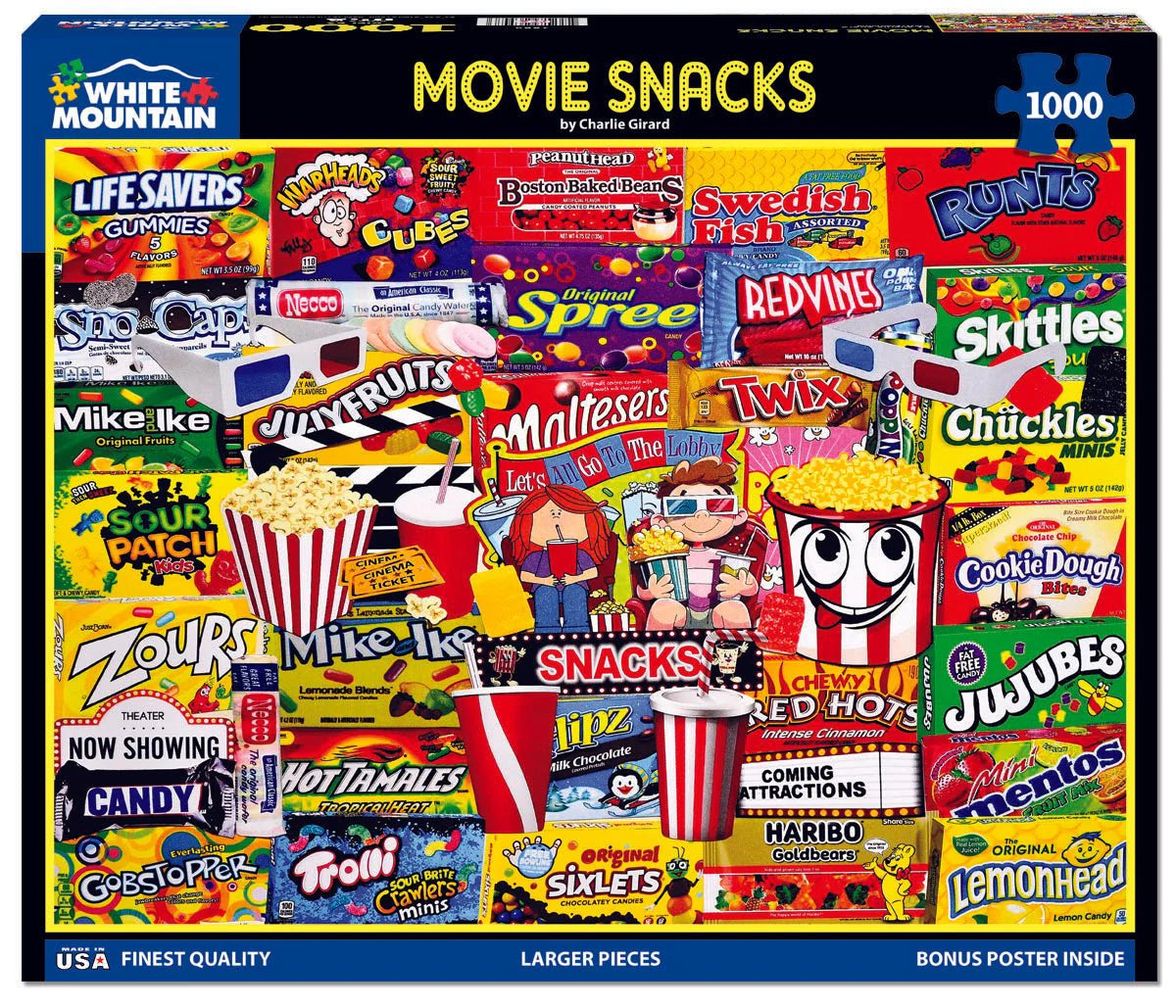 WHITE MOUNTAIN Movie Snacks (1884pz) 1000 PCS