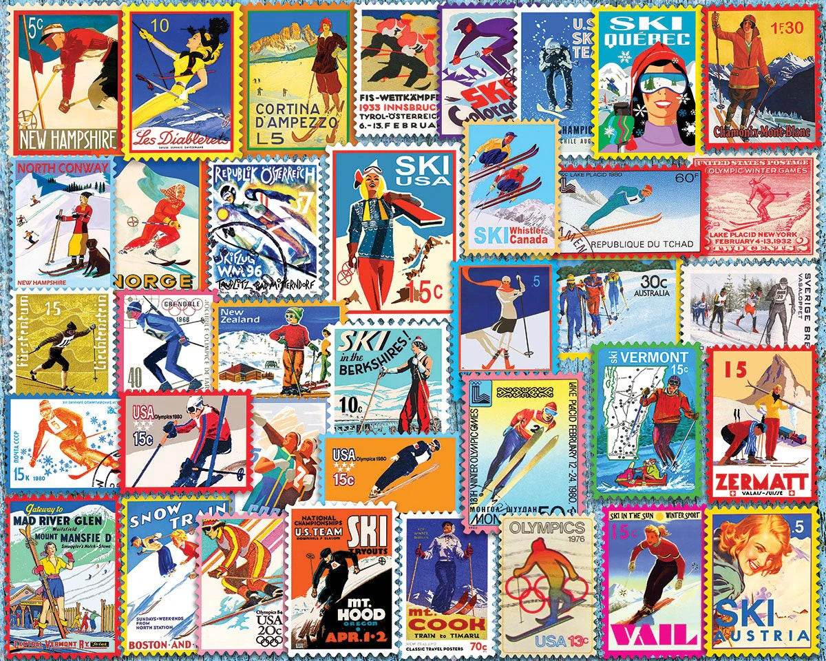 WHITE MOUNTAIN Ski Stamps (1915pz) 1000 PCS