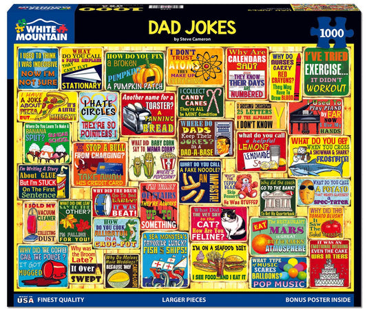 WHITE MOUNTAIN Dad Jokes (1932pz)  1000 PCS