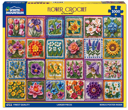 WHITE MOUNTAIN Flower Crochet (2048pz) 1000 PCS