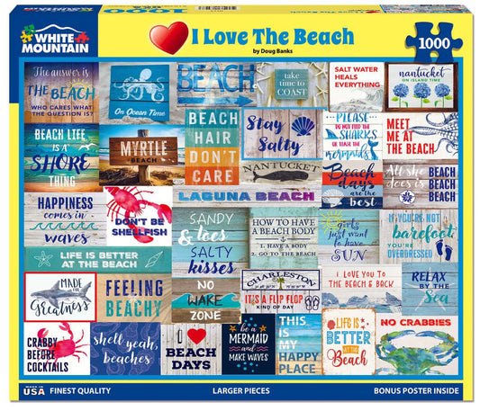 WHITE MOUNTAIN I Love The Beach (2073pz) 1000 PCS