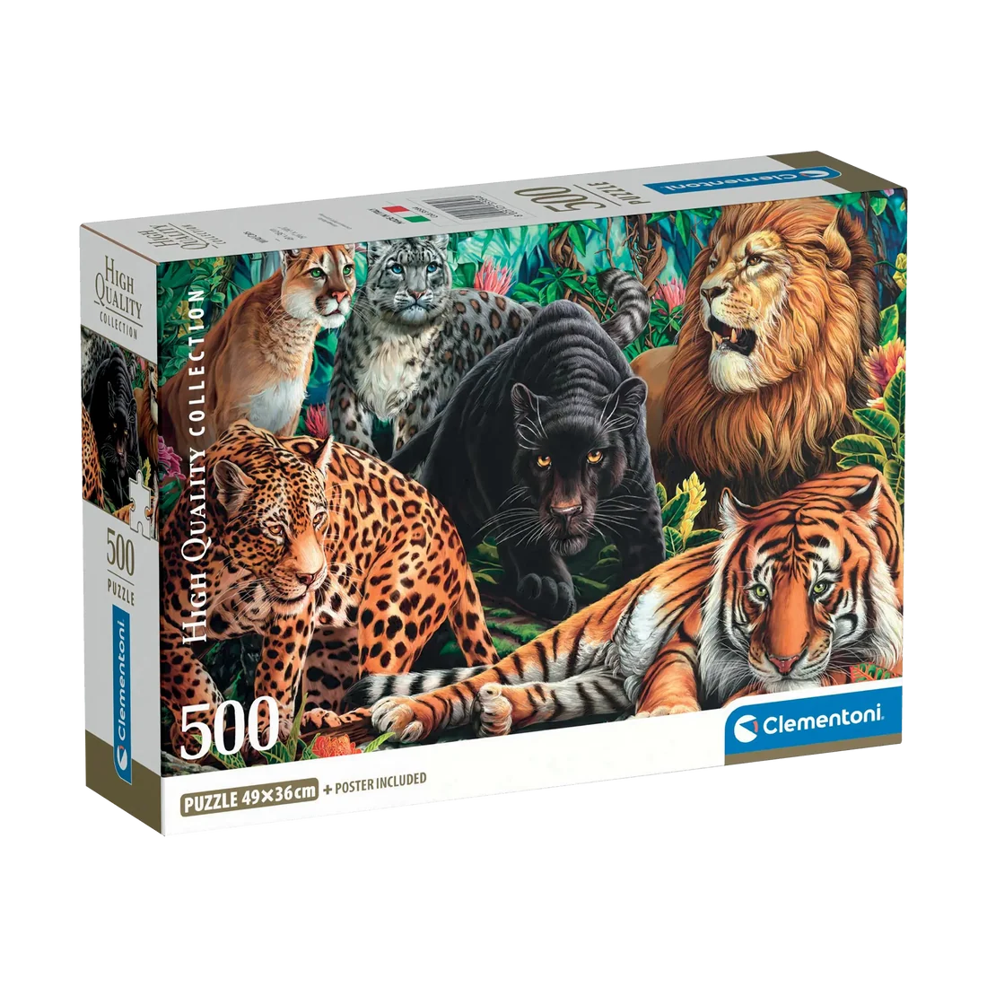 CLEMENTONI, WILD CATS, 500pcs