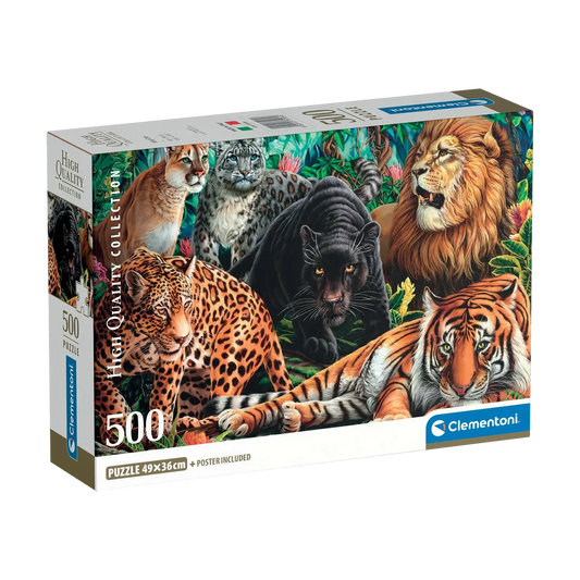 CLEMENTONI, WILD CATS, 500pcs