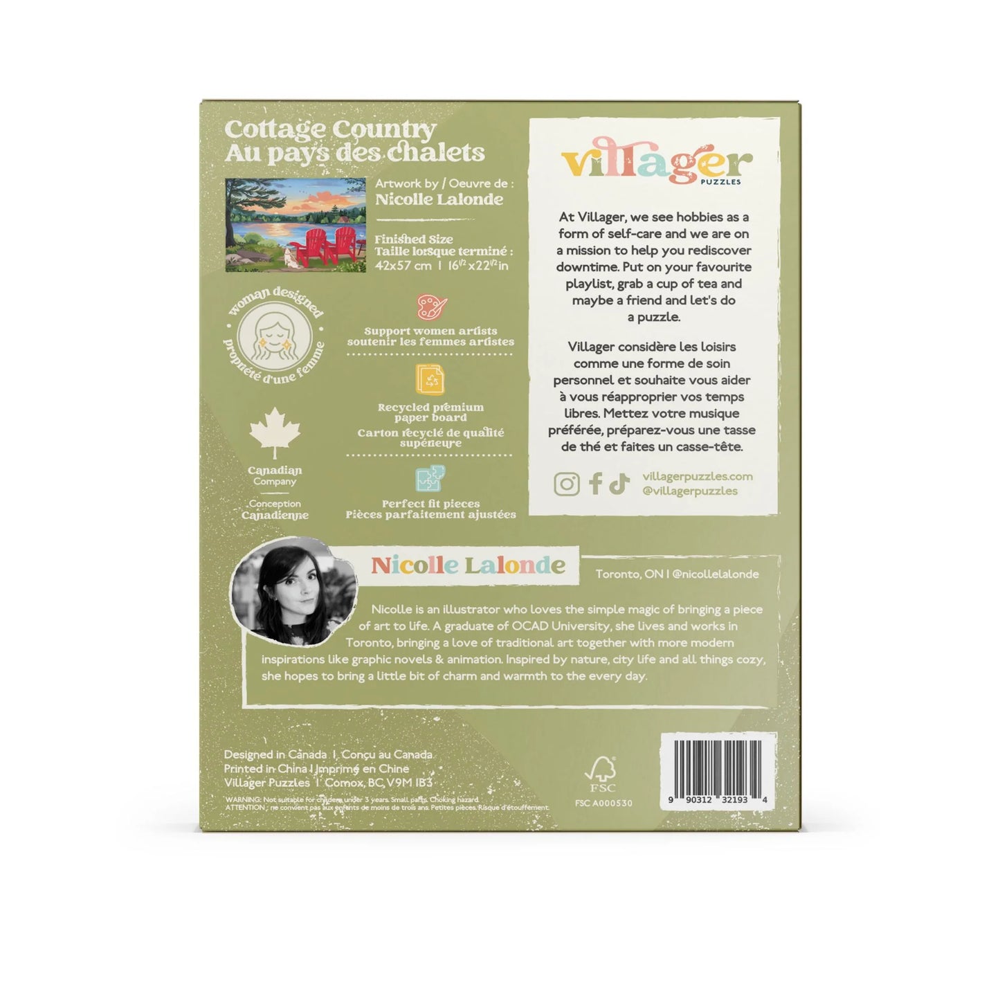 VILLAGER Cottage Country | 500-Piece Puzzle for Adults | Designed in Canada by Nicolle Lalonde